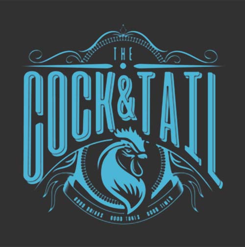 The cock and tail logo
