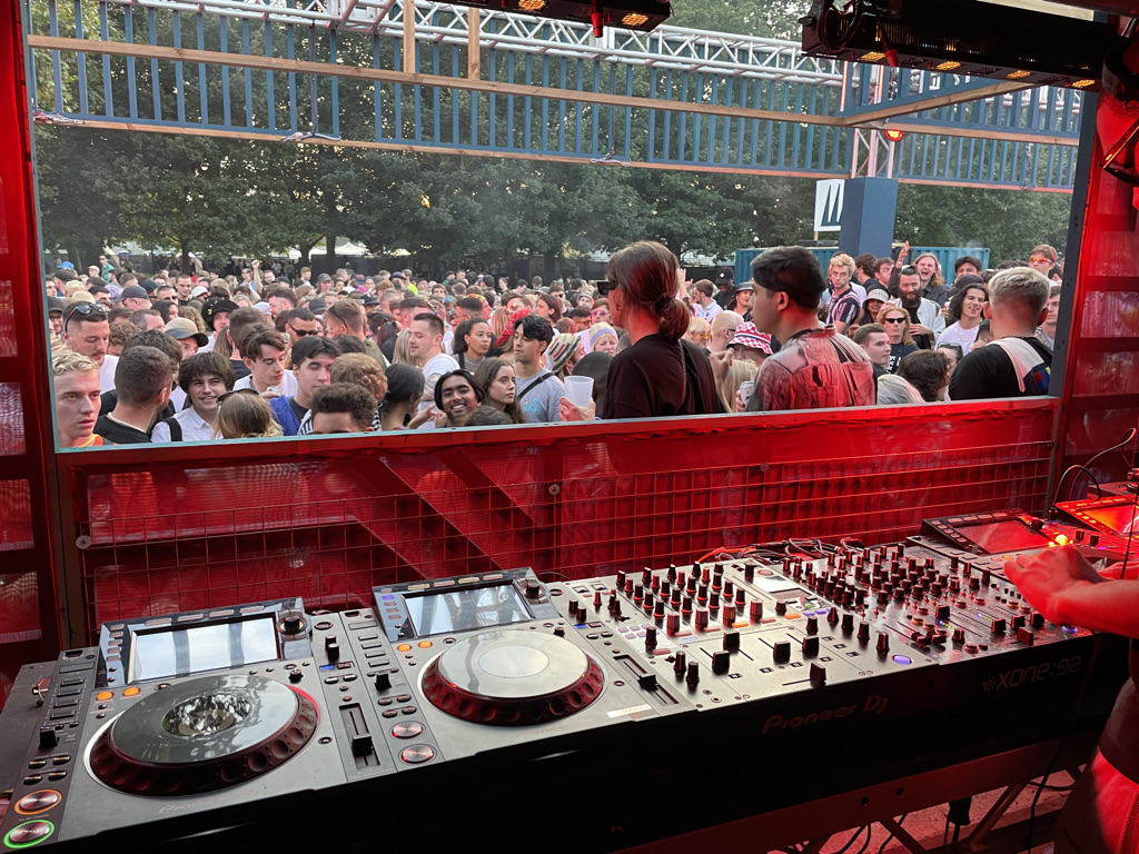 DJ booth at Waterworks festival