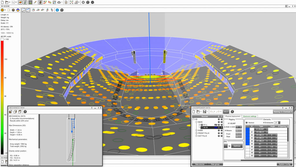 A screenshot of stage mapping software
