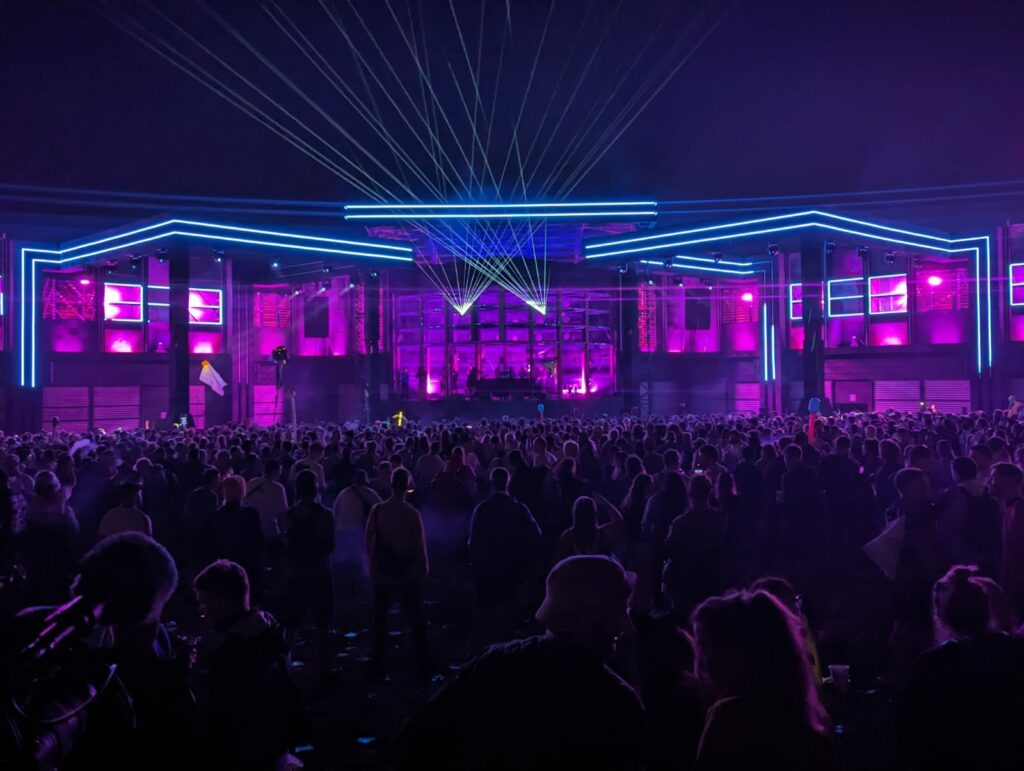 Stage with laser lights